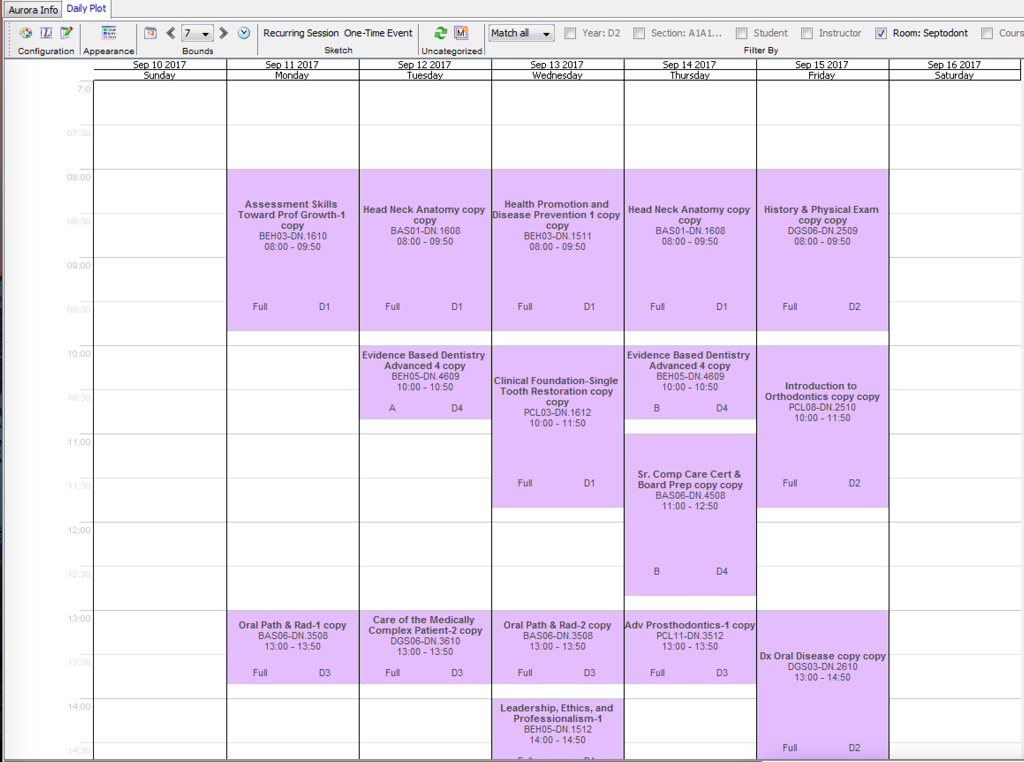 Aurora - Tenaco & NYU Dental School Scheduling